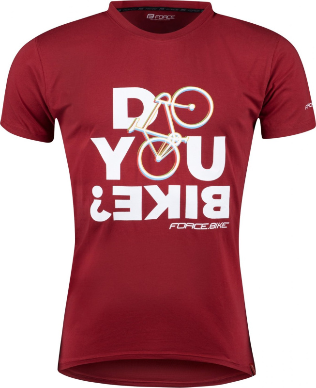 triko FORCE BIKE krátký rukáv, červené Velikost: 3XL