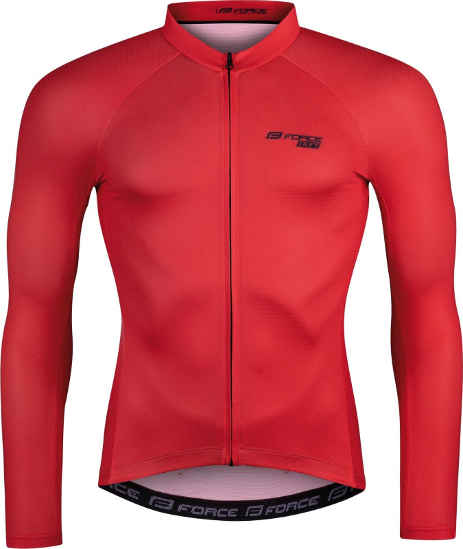 dres FORCE PURE dlouhý rukáv, červený Velikost: L