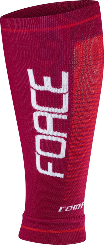 návleky na nohy FORCE COMPRESS, bordó-červené Velikost: L-XL