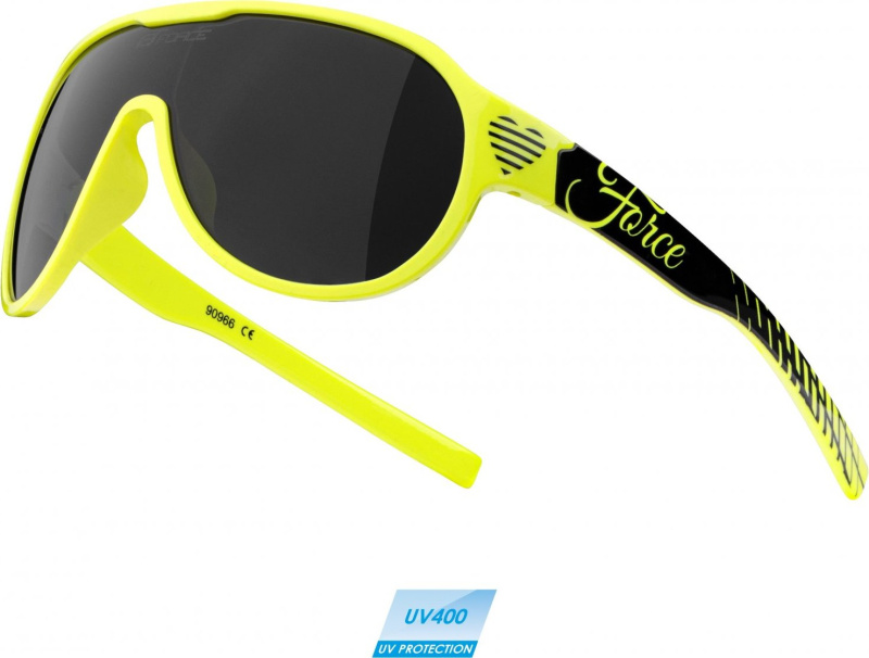 FORCE brýle F ROSIE dámské/junior, fluo-černé,čer. sklo