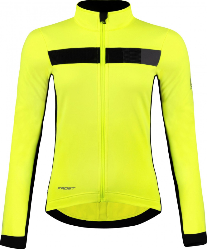 FORCE bunda F FROST LADY softshell zimní, fluo-černá Velikost: XXL