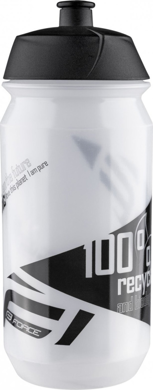 láhev FORCE BIO 0,5 l, transparentní-černá