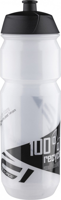 láhev FORCE BIO 0,75 l, transparentní-černá