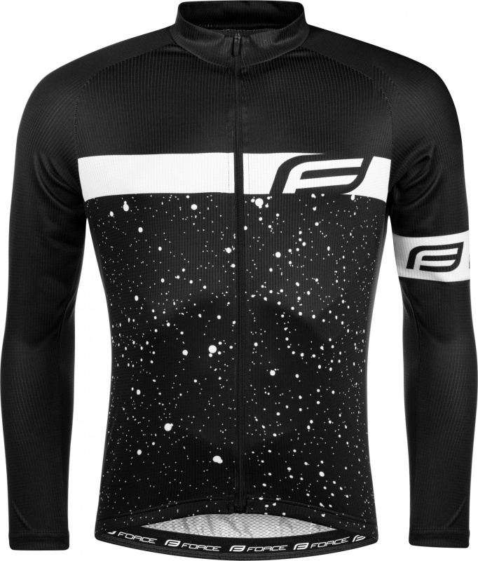 dres FORCE SPRAY dlouhý rukáv, černo-bílý Velikost: S