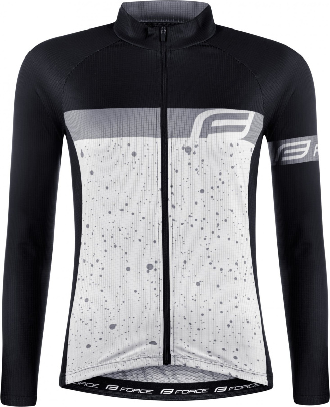 dres FORCE SPRAY LADY dlouhý rukáv, bílo-černý Velikost: XXL