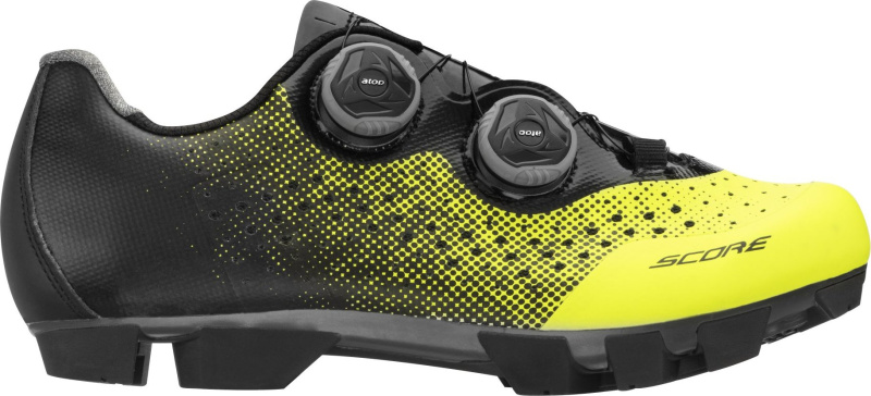 tretry FORCE MTB SCORE, fluo-černé Velikost: 44