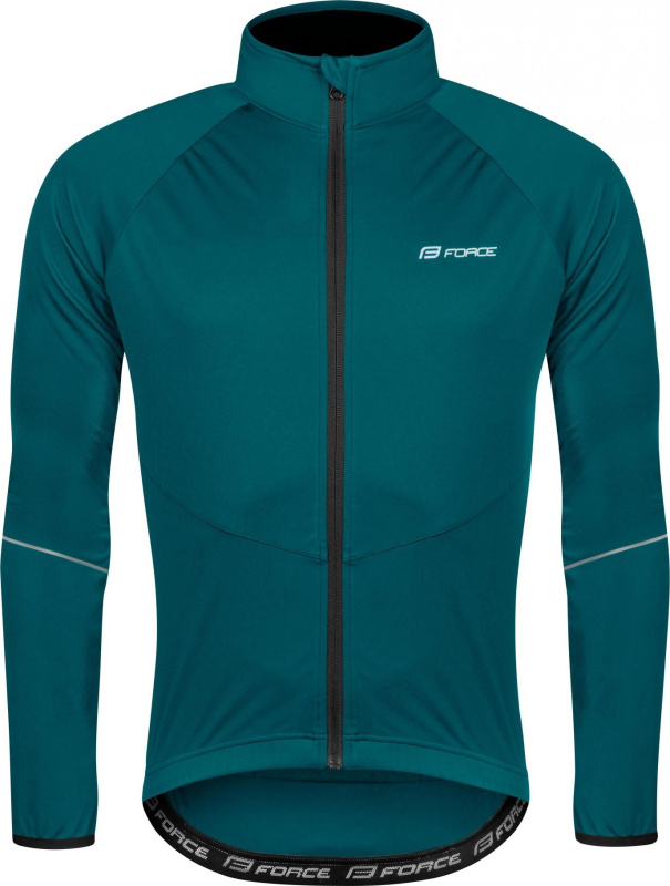 bunda FORCE ARROW softshell, petrolejová Velikost: XXL