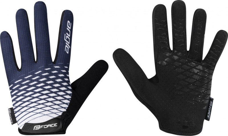 rukavice FORCE MTB ANGLE letní, bílo-modré Velikost: XXL