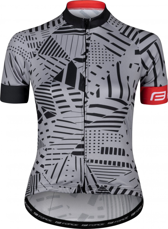 dres FORCE SHARD LADY kr. rukáv, šedo-černý Velikost: XS