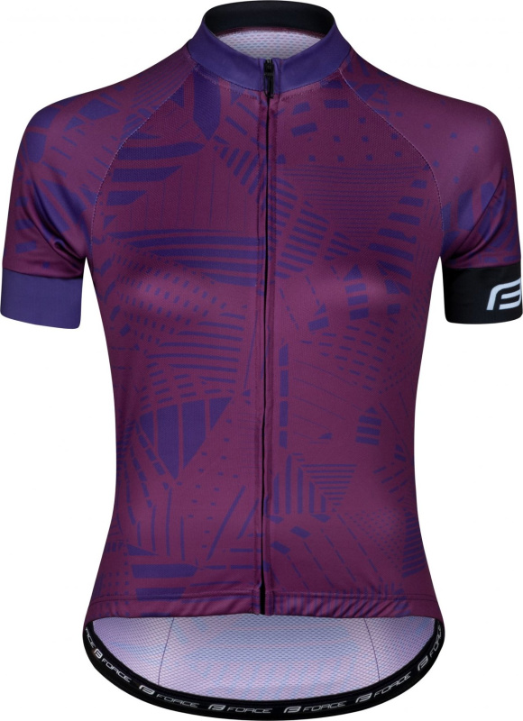 dres FORCE SHARD LADY kr. rukáv, fialový Velikost: XXL