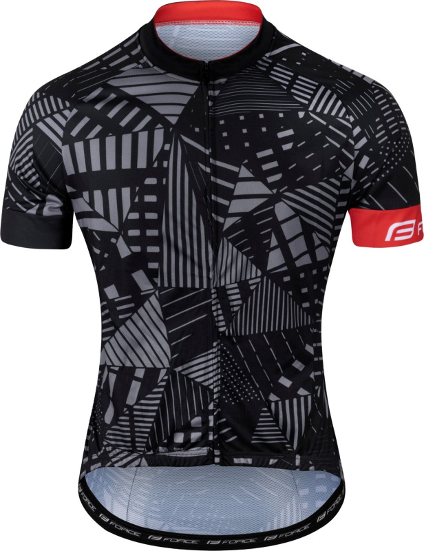 dres FORCE SHARD krátký rukáv, černo-šedý Velikost: M