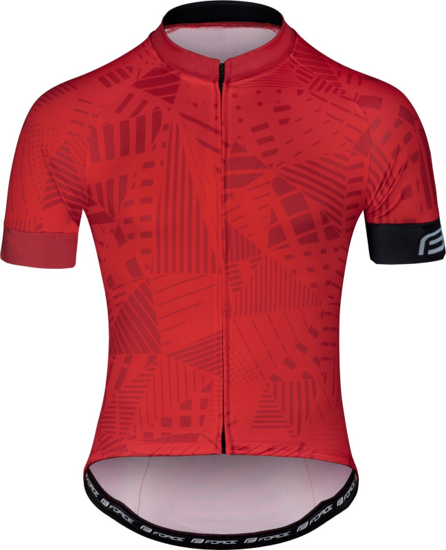 dres FORCE SHARD krátký rukáv, červený Velikost: S
