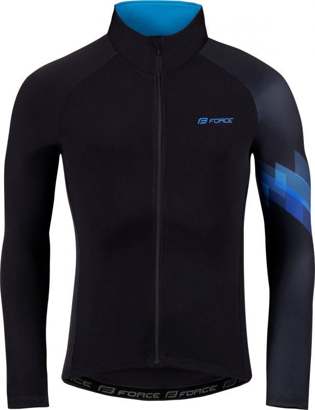 dres FORCE RIDGE dlouhý rukáv, černo-modrý Velikost: XL