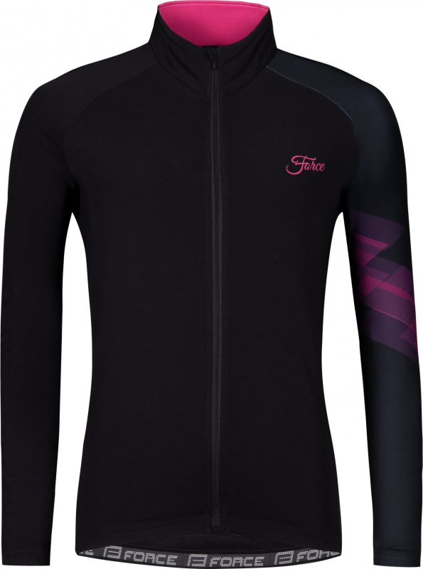 FORCE dres F RIDGE LADY dlouhý rukáv, černo-růžový Velikost: XL