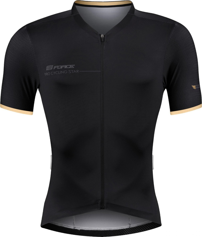 dres FORCE GOLD kr. rukáv, černo-zlatý Velikost: XL