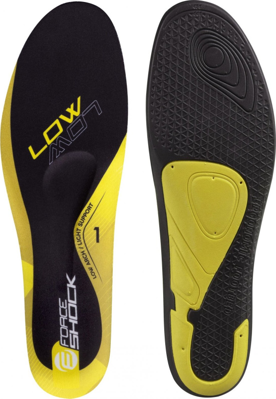 vložky treter FORCE SHOCK LOW, černo-žlutá Velikost: černo-žluté 40-41