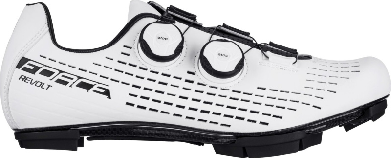 tretry FORCE MTB REVOLT CARBON, bílé Velikost: 39