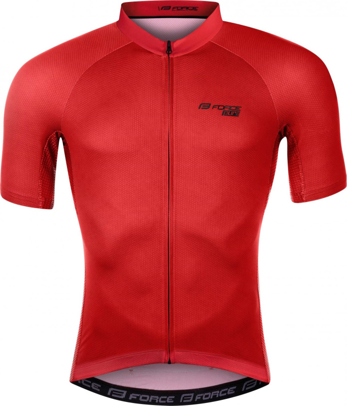 dres FORCE PURE kr. rukáv, červený Velikost: XS