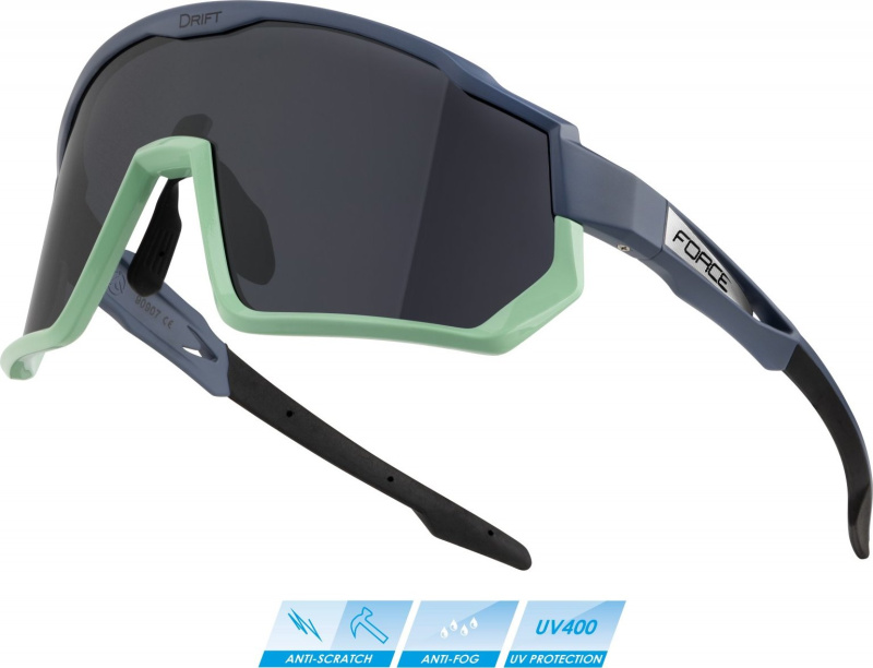 FORCE brýle F DRIFT stormy blue-mint,černé kontrast.sklo
