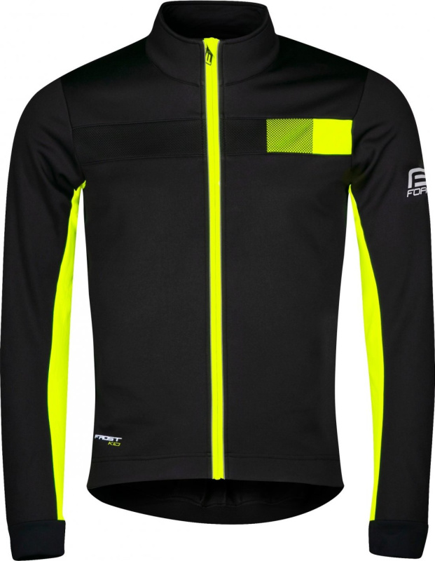 FORCE bunda F FROST KID softshell, černo-fluo Velikost: 141-153