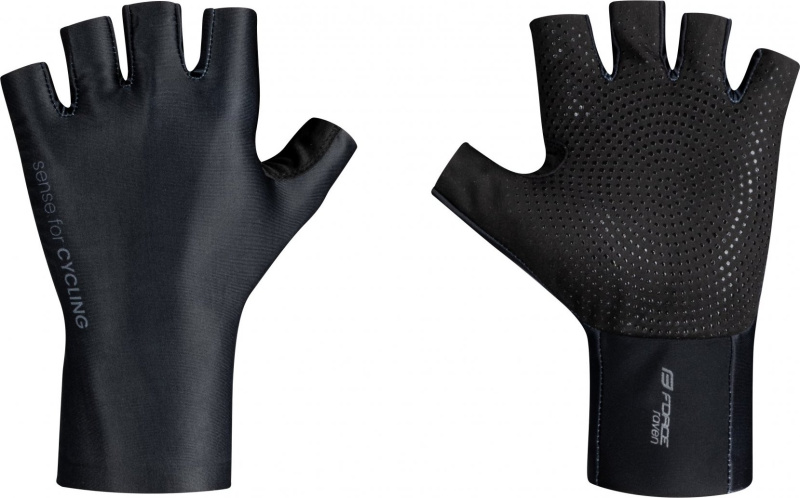 rukavice FORCE RAVEN bez zapínání, černé Velikost: S