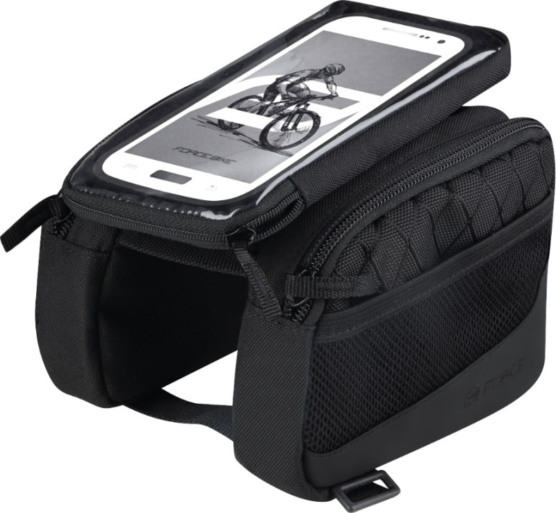 brašna na rám FORCE DUAL smartphone, černá