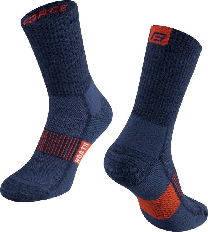 ponožky FORCE NORTH termo, modro-oranžové Velikost: termo,modro-oranžové S-M/36-41