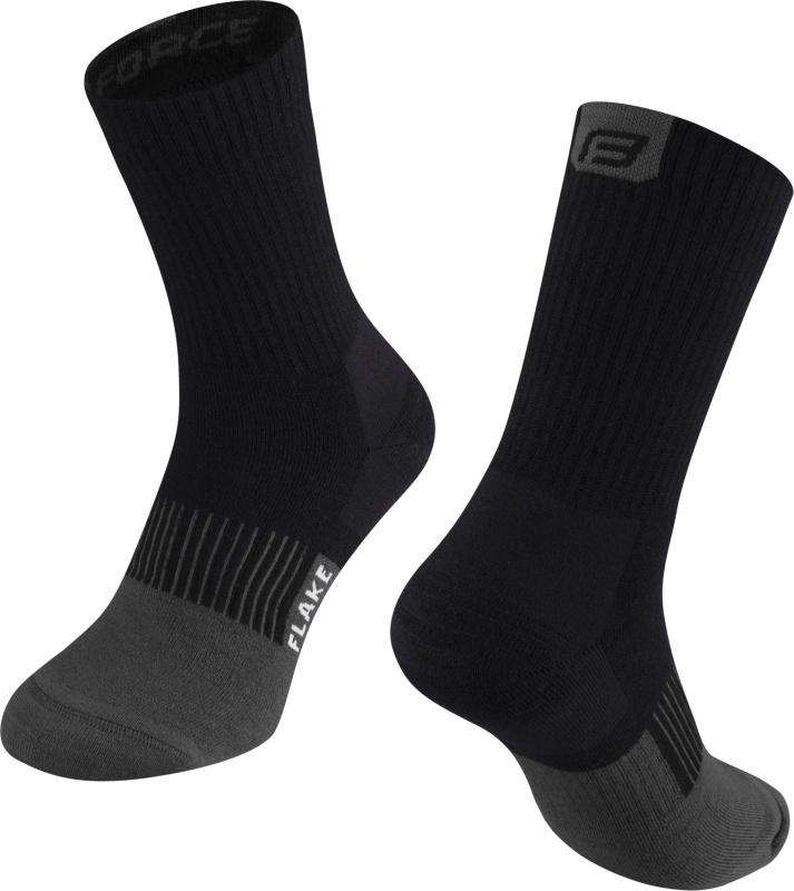 ponožky FORCE FLAKE termo, černo-šedé Velikost: L-XL/42-47