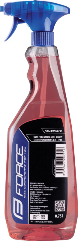 FORCE čistič F STRONG na řetězy rozpraš. 0,75 l - růžový