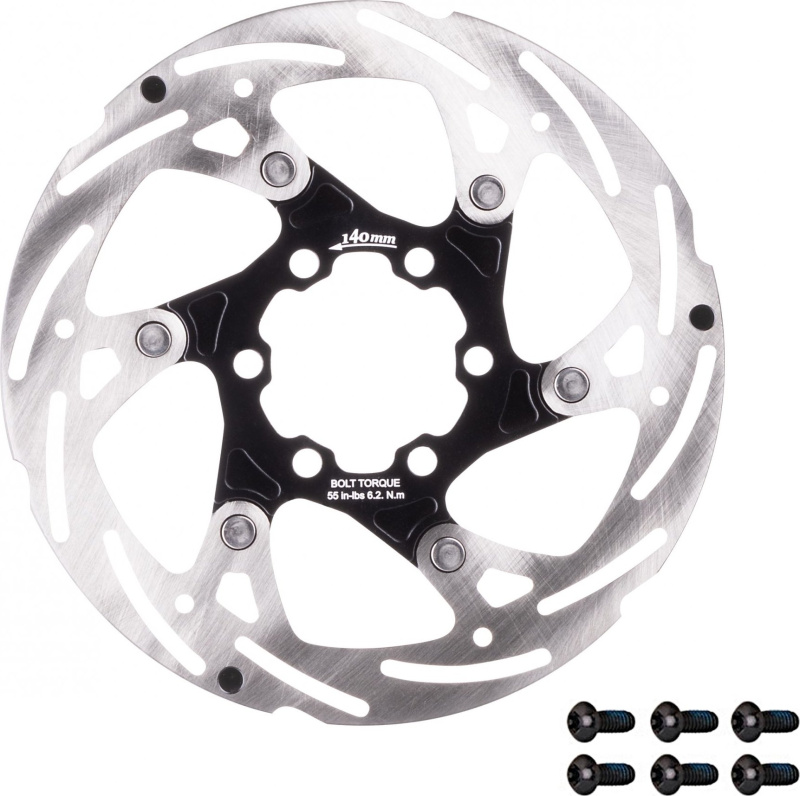 kotouč brzdový FORCE 140 mm, 6 děr, černý