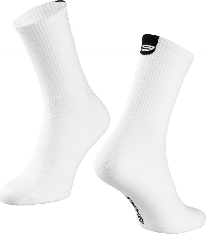 ponožky FORCE LONGER SLIM, bílé Velikost: S-M/36-41