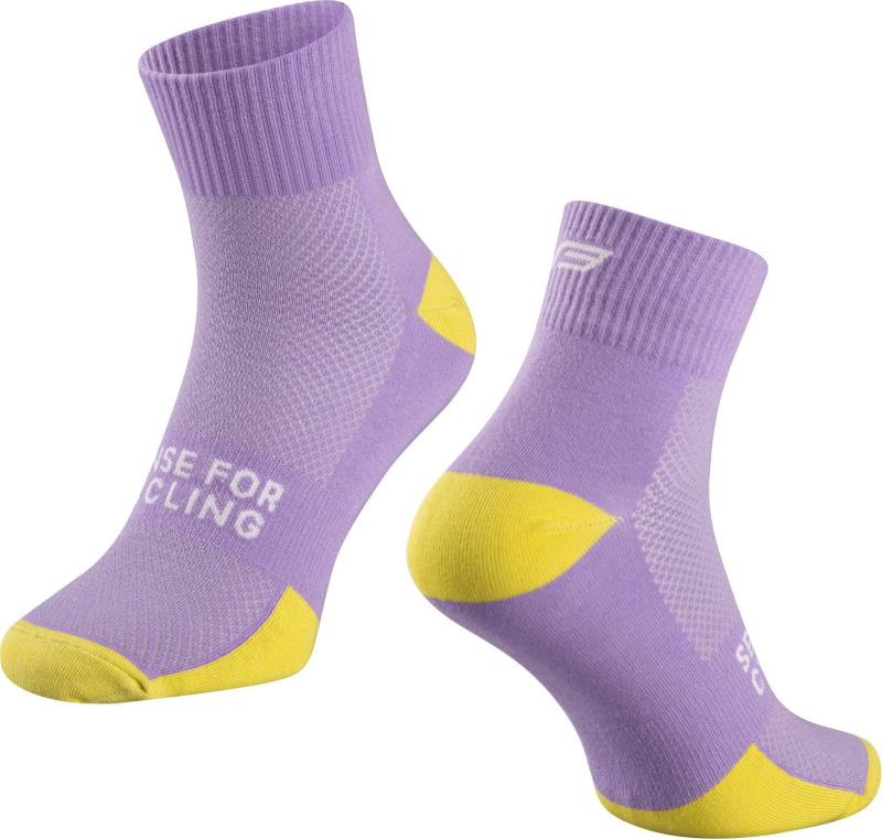 ponožky FORCE EDGE, fialovo-fluo Velikost: L-XL/42-46