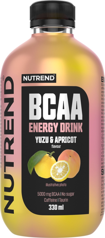NUTREND BCAA Energy Drink, 330 ml yuzu a meruňka