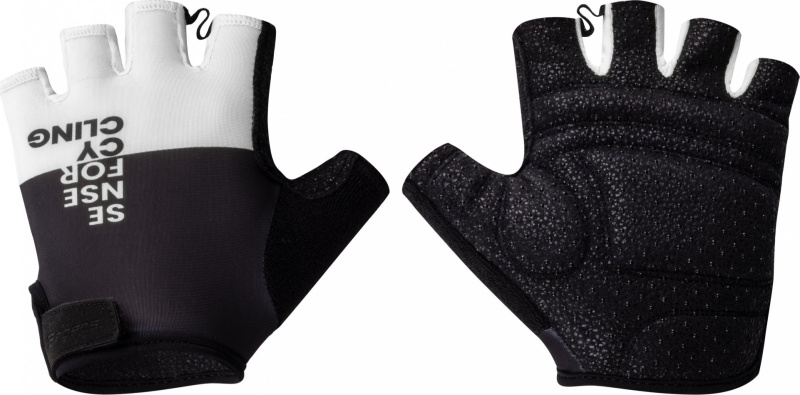 rukavice FORCE FINE, černo-bílé Velikost: M