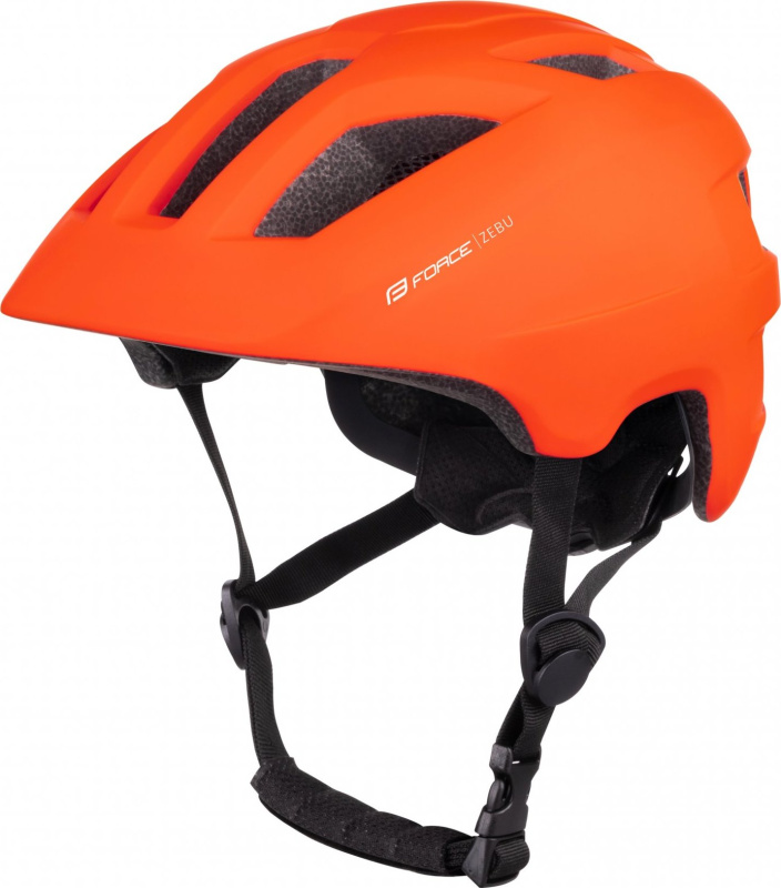 přilba FORCE ZEBU s blikačkou, oranžová Velikost: XS-S