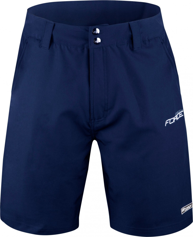 kraťasy FORCE BLADE MTB bez vložky, tmavě modré Velikost: vložky,tmavě modré XXL
