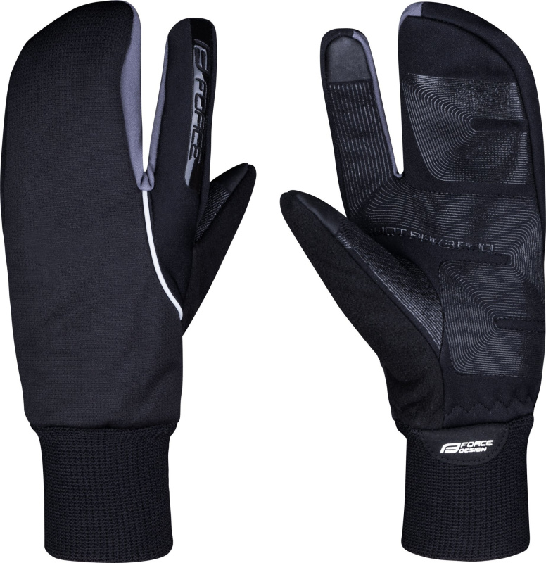 FORCE rukavice zimní F HOT RAK 3 PRO, černé Velikost: XL
