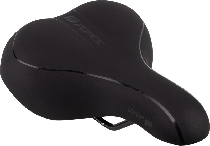 sedlo FORCE COMFORT GEL dámské turistické, černé