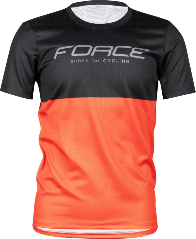dres FORCE KID MTB CHEERY, černo-oranžový Velikost: 141-153