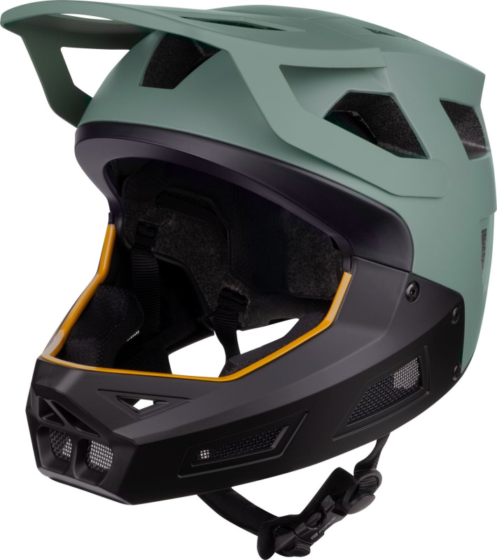 přilba FORCE DROP downhill, zeleno-černá Velikost: L-XL