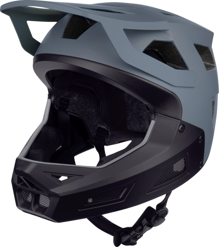 přilba FORCE DROP downhill, šedo-černá Velikost: L-XL