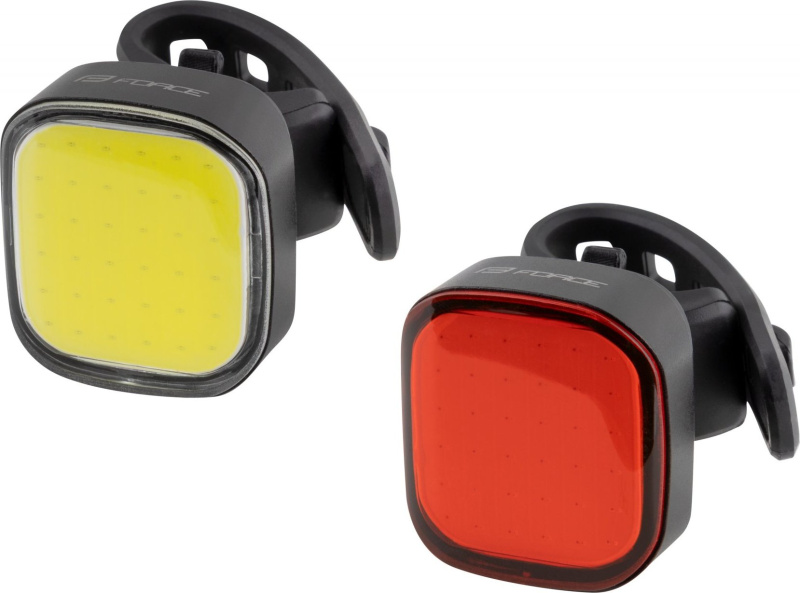 světla/blikačky sada FORCE COB 2.0 USB přední+zadn