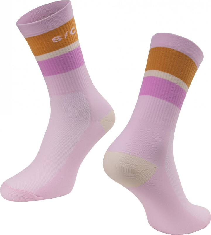 ponožky FORCE STRIPE dlouhé, fialové Velikost: S-M/36-41