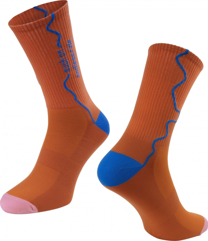 ponožky FORCE ENDLESS, cihlové Velikost: L-XL/42-46