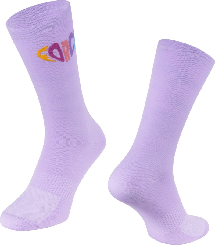 ponožky FORCE IN HEART dlouhé, fialové Velikost: S-M/36-41