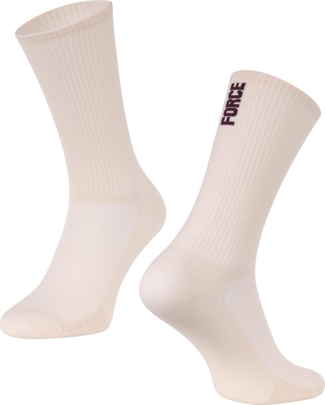 ponožky FORCE LONGER SLIM, krémové Velikost: S-M/36-41