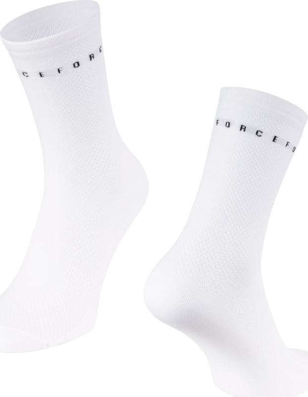 ponožky FORCE SMACK, bílé Velikost: L-XL/42-46