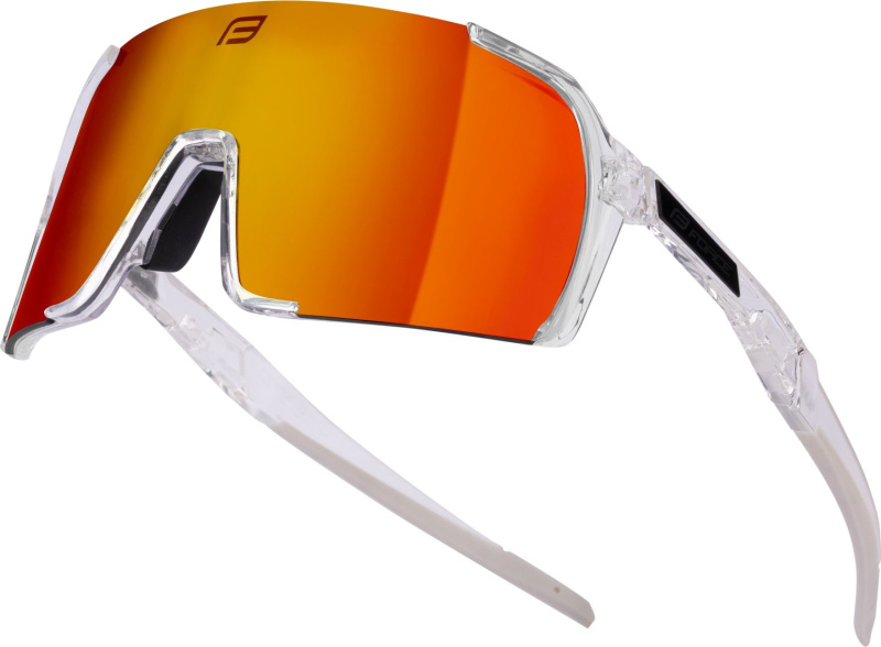 brýle FORCE GLARE transparentní, červené zrc. sklo