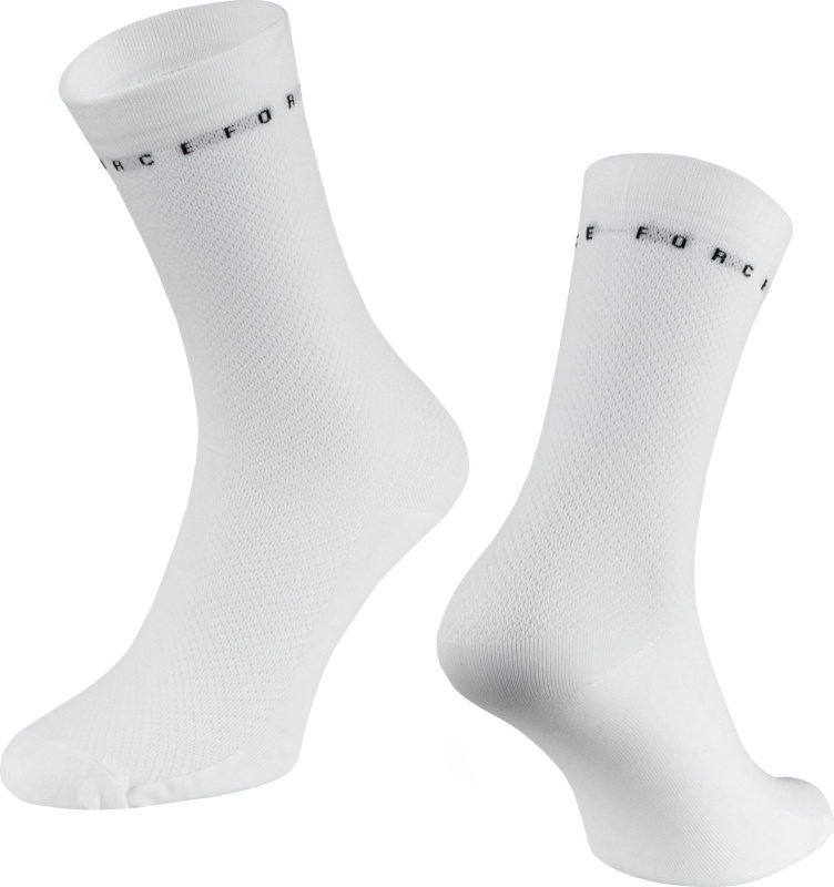 ponožky FORCE SNAP SPORT, bílé Velikost: L-XL/42-46