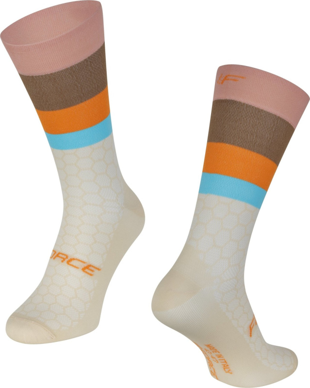 ponožky FORCE FREEDOM, béžovo-oranžové Velikost: FREEDOM,béžovo-oranžové L-XL /43 -47